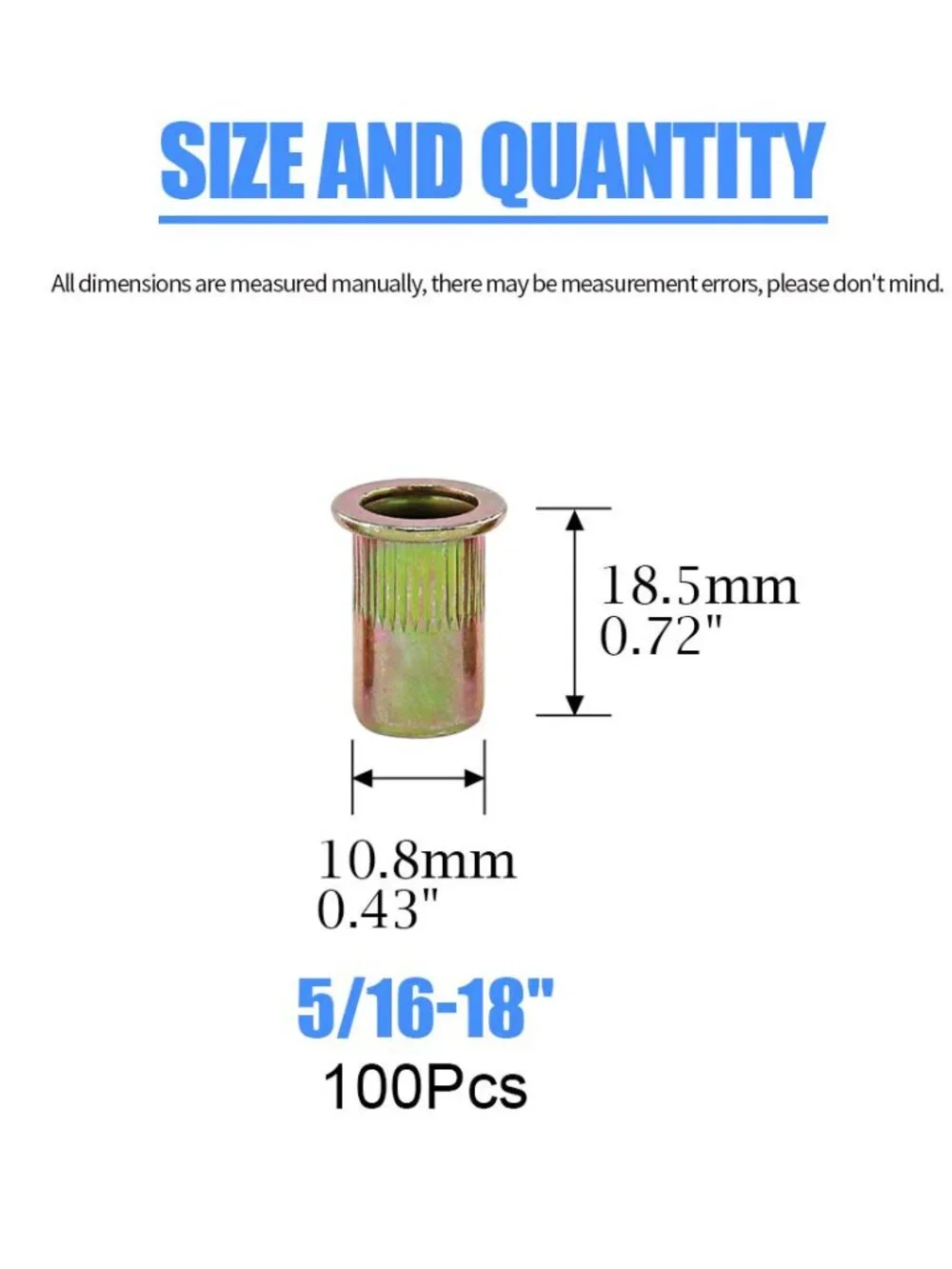 Glarks 100Pcs 5/16